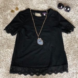 Lacy Black Top.